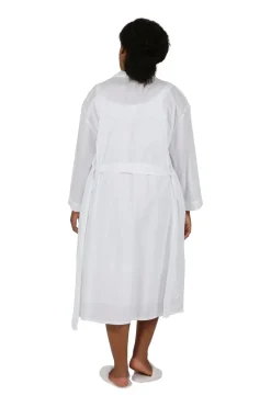 La Cera™ Bata Bordada 100% Algodon De Talla Grande