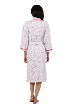 La Cera™ Bata De Punto Con Estampado Floral
