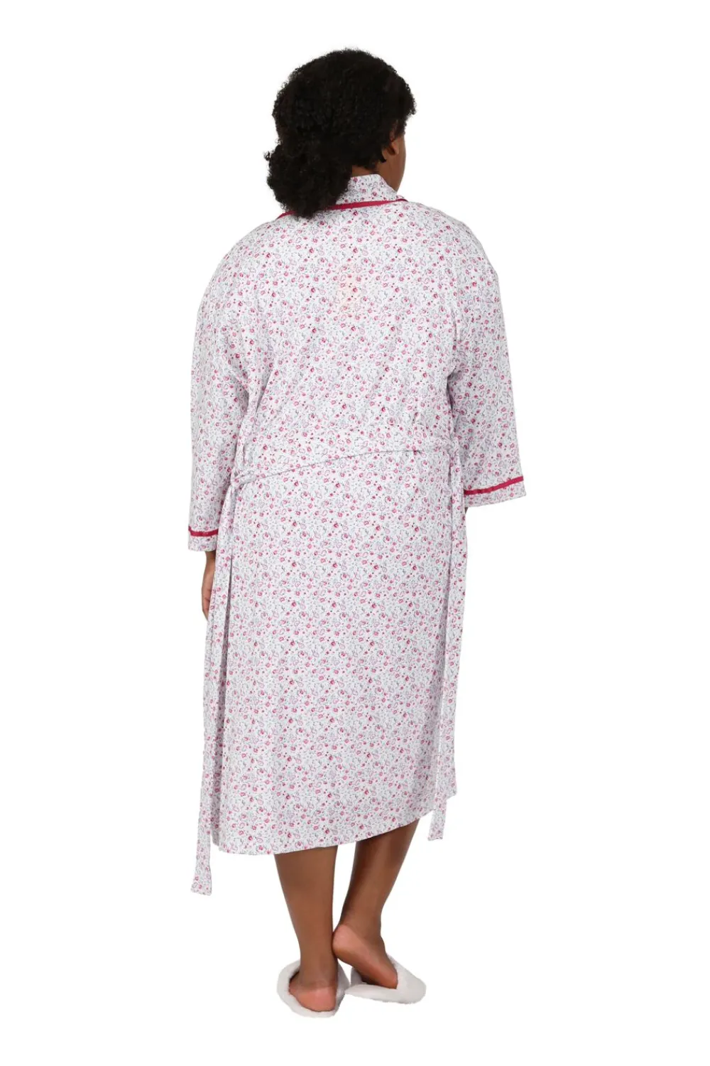 La Cera™ Bata De Punto Con Estampado Floral De Talla Grande