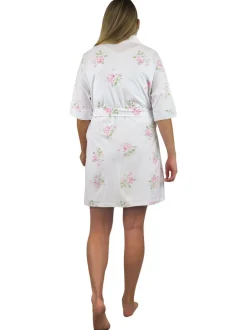 La Cera™ Bata De Punto De Algodon Con Estampado Floral