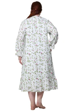 La Cera™ Bata La Cera Rose Vine 100% Algodon - Talla Grande