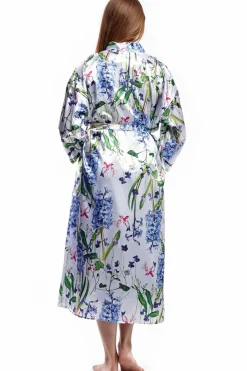 La Cera™ Bata Larga De Saten Floral
