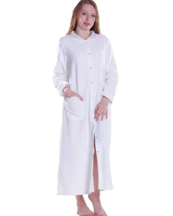 La Cera™ Bata Polar Con Botones A Presion En La Parte Delantera La Cera