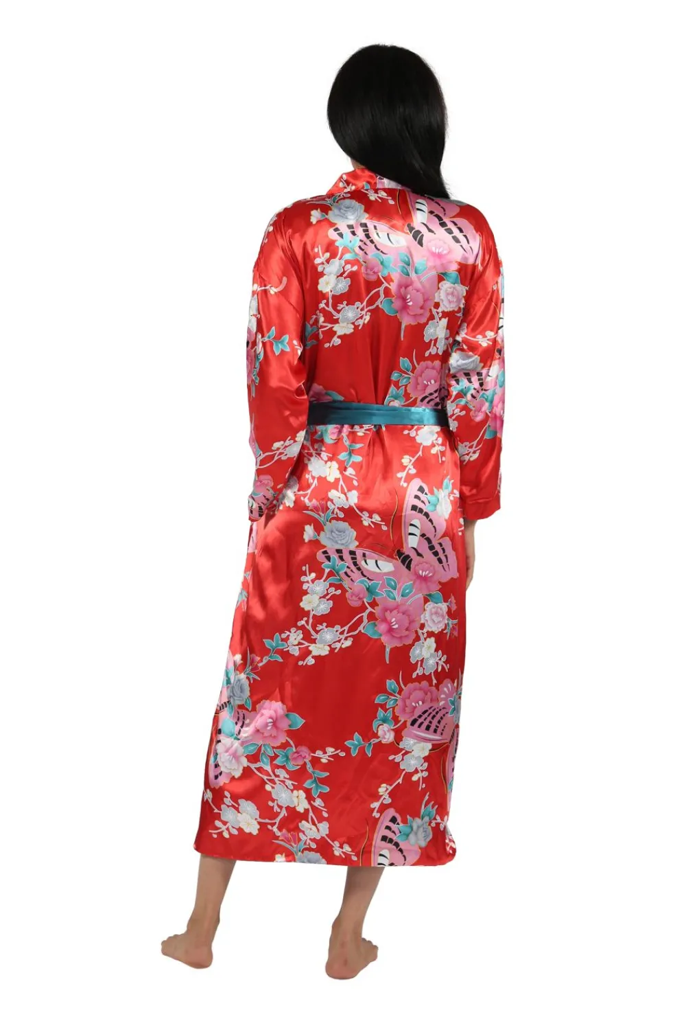 La Cera™ Bata Reversible De Saten Floral