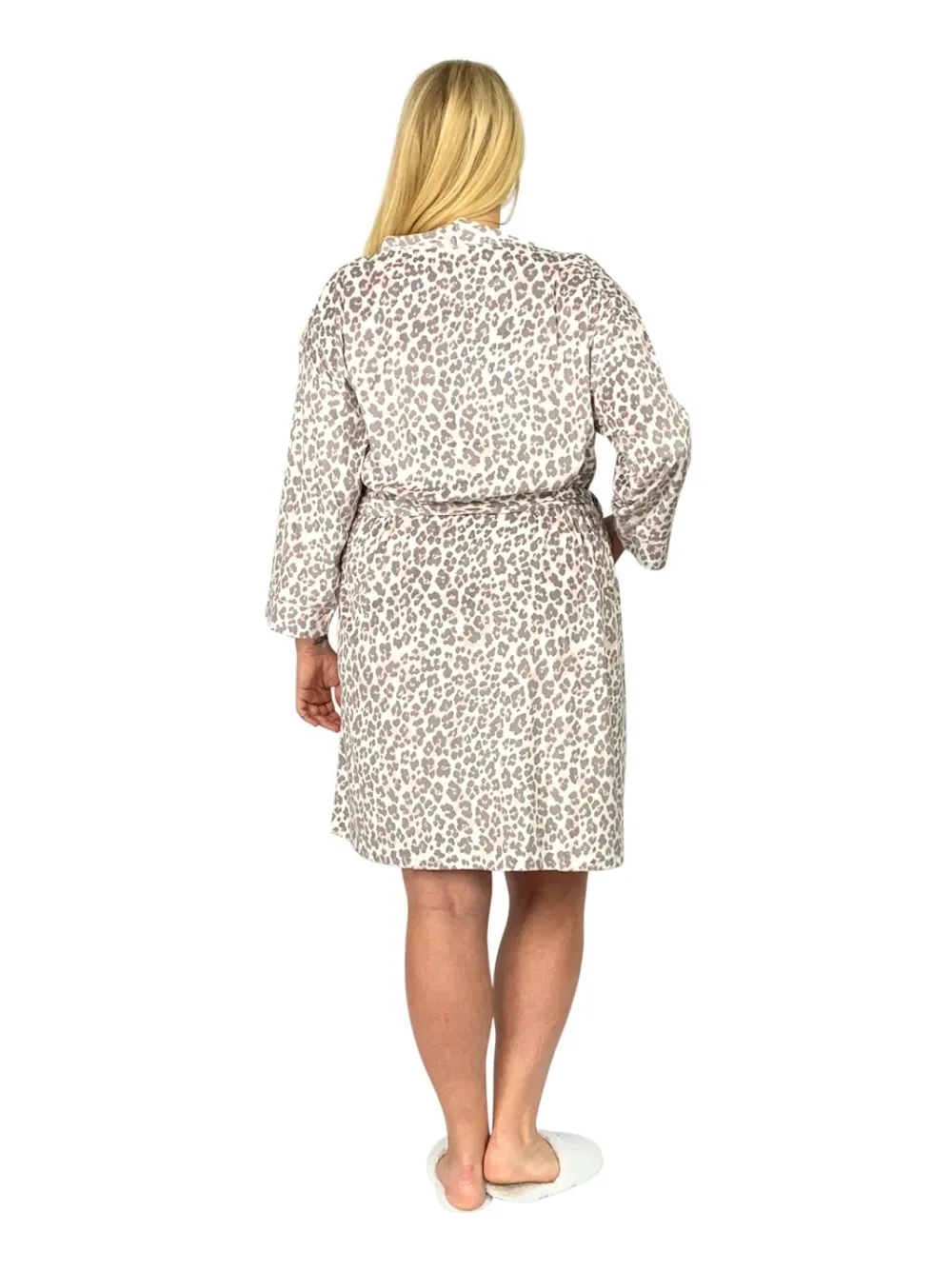 La Cera™ Bata Tipo Kimono Minky Sedosa Y Transparente De Talla Grande La Cera