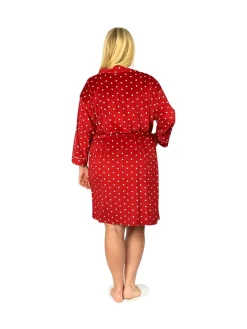 La Cera™ Bata Tipo Kimono Minky Sedosa Y Transparente De Talla Grande La Cera