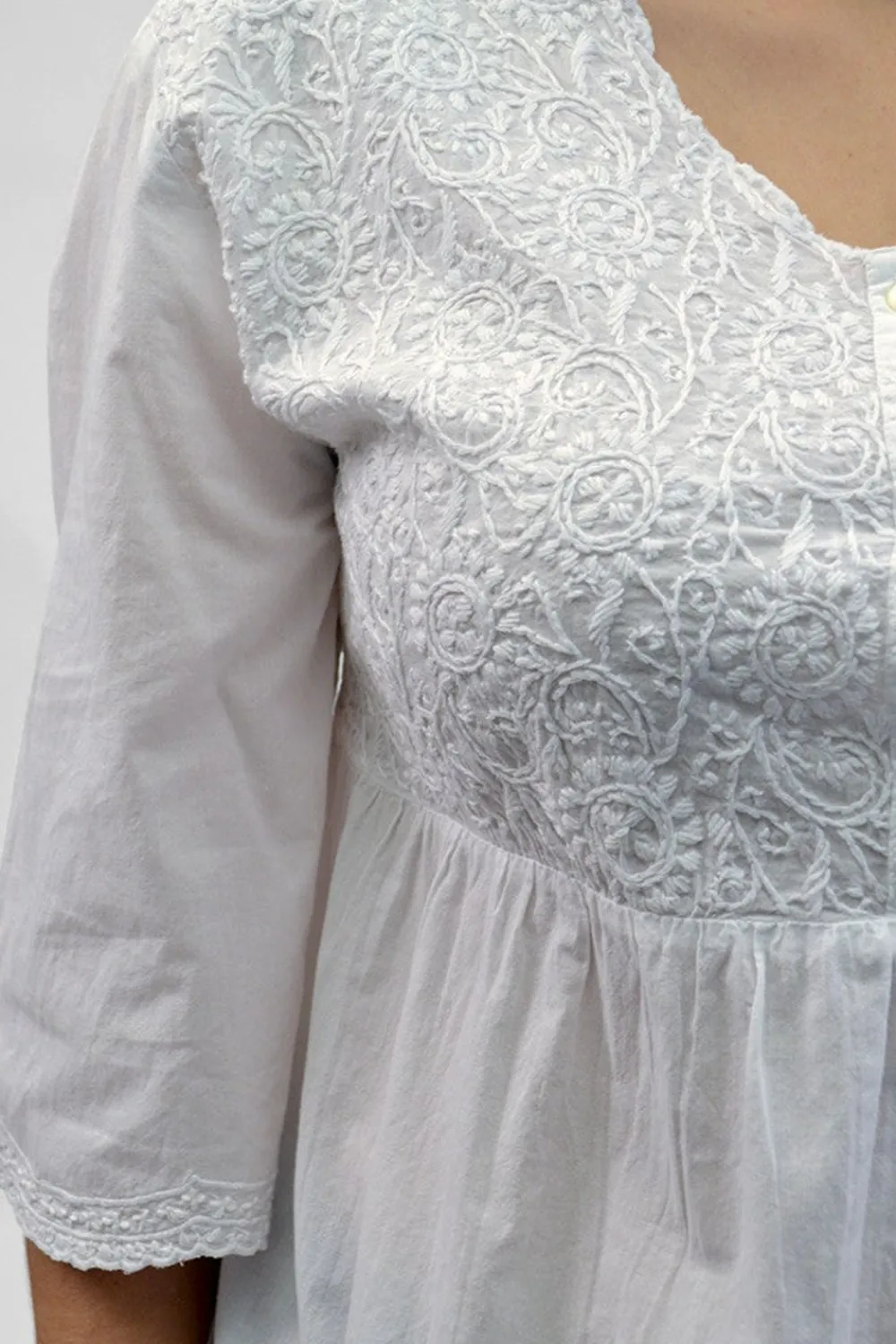 La Cera™ Blusa Con Corpino Bordado De Talla Grande La Cera