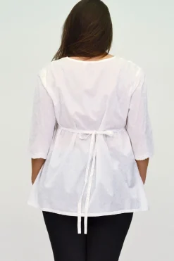 La Cera™ Blusa Con Corpino Bordado De Talla Grande La Cera
