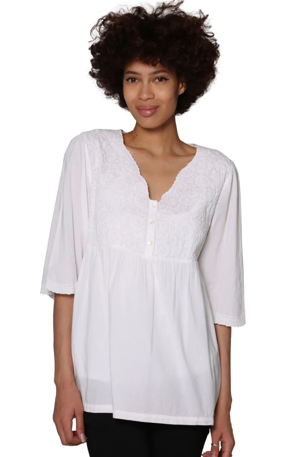 La Cera™ Blusa Con Corpino Bordado La Cera