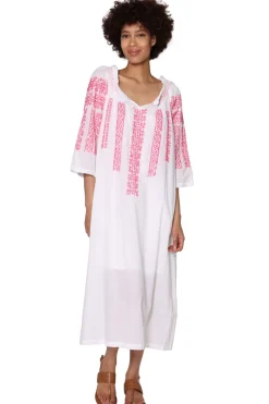 La Cera™ Caftan Bordado Con Manga Corta La Cera