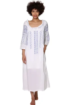 La Cera™ Caftan Bordado Con Manga Corta La Cera