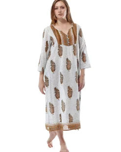 La Cera™ Caftan Estampado De Manga Larga La Cera