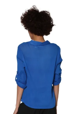 La Cera™ Camisa Campamento De Gasa De Algodon