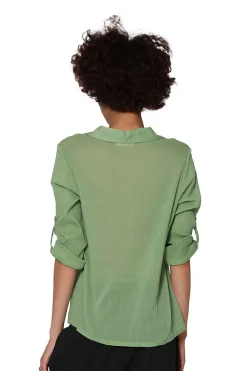 La Cera™ Camisa Campamento De Gasa De Algodon