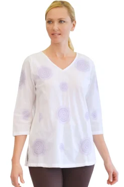 La Cera™ Camisa Con Cuello En V Bordada La Cera