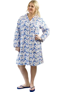 La Cera™ Camisa De Noche De Franela De Zorro Azul Talla Grande