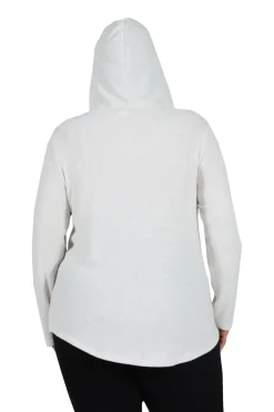 La Cera™ Camiseta Acogedora Con Capucha De Talla Grande