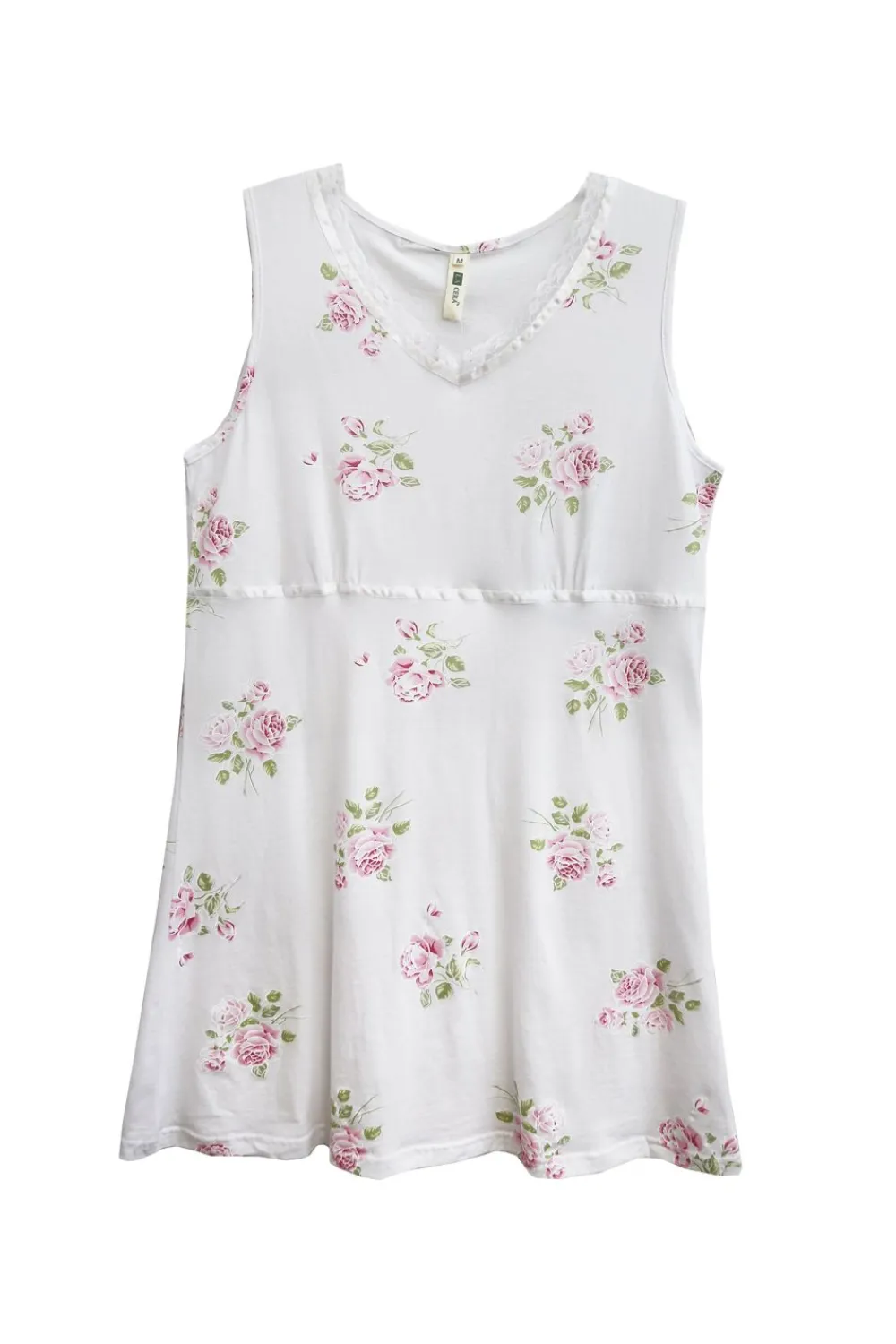 La Cera™ Camisola De Punto De Algodon Con Estampado Floral - Tallas Grandes