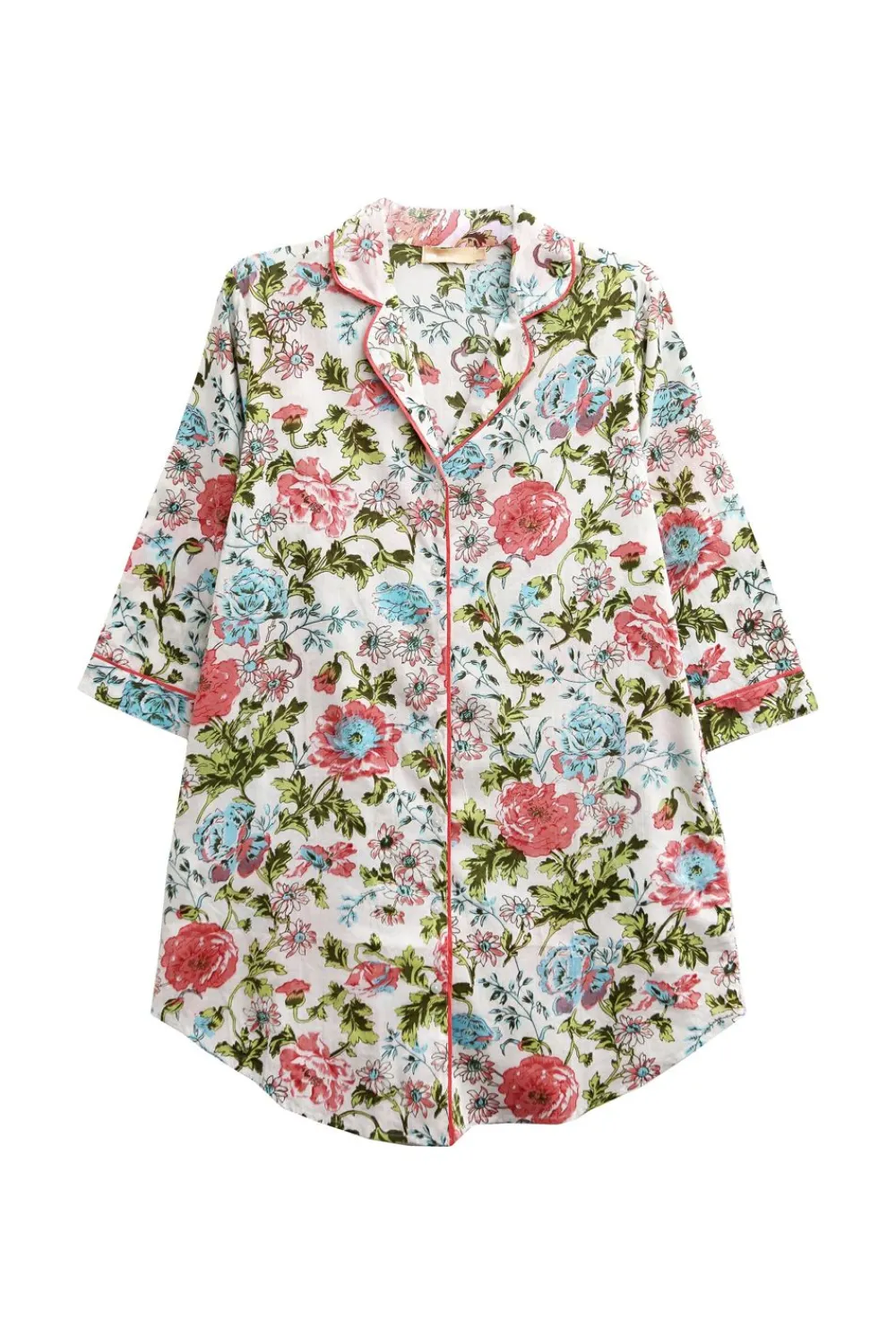 La Cera™ Camison De Manga Larga Con Estampado De Jardin Ingles La Cera De Talla
