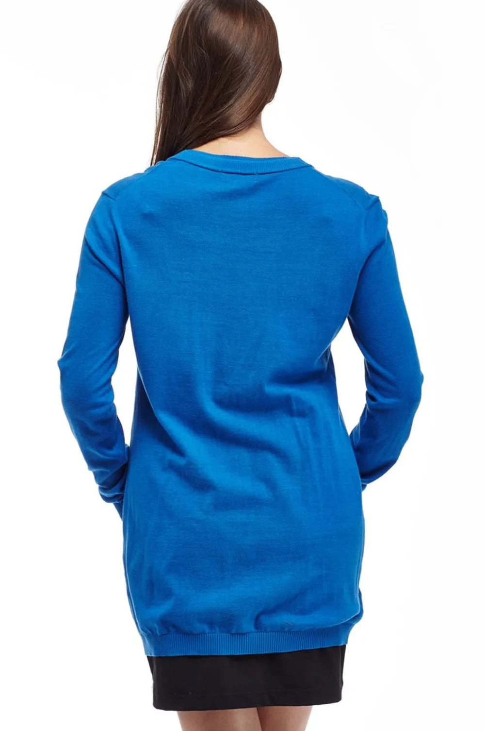 La Cera™ Cardigan Boyfriend De Manga Larga La Cera - Talla Grande