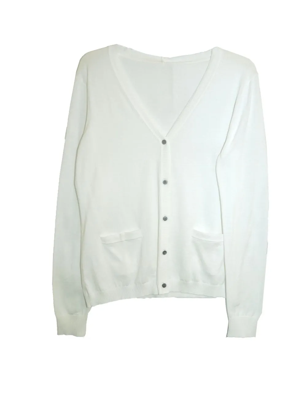 La Cera™ Cardigan De Manga Larga Con Bolsillos La Cera - Talla Grande