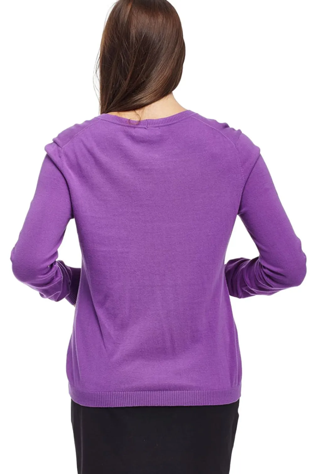 La Cera™ Cardigan De Manga Larga Con Bolsillos La Cera - Talla Grande
