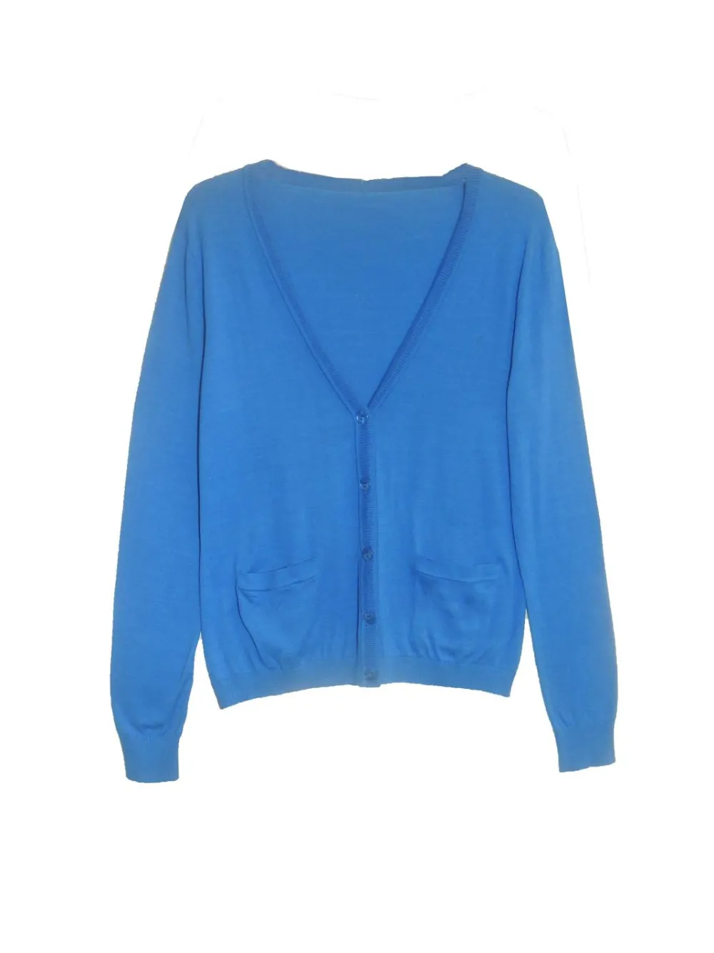 La Cera™ Cardigan De Manga Larga Con Bolsillos La Cera - Talla Grande