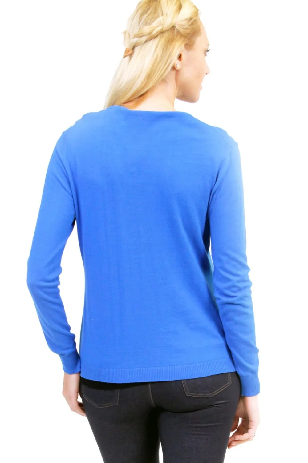 La Cera™ Cardigan De Manga Larga Con Bolsillos La Cera - Talla Grande