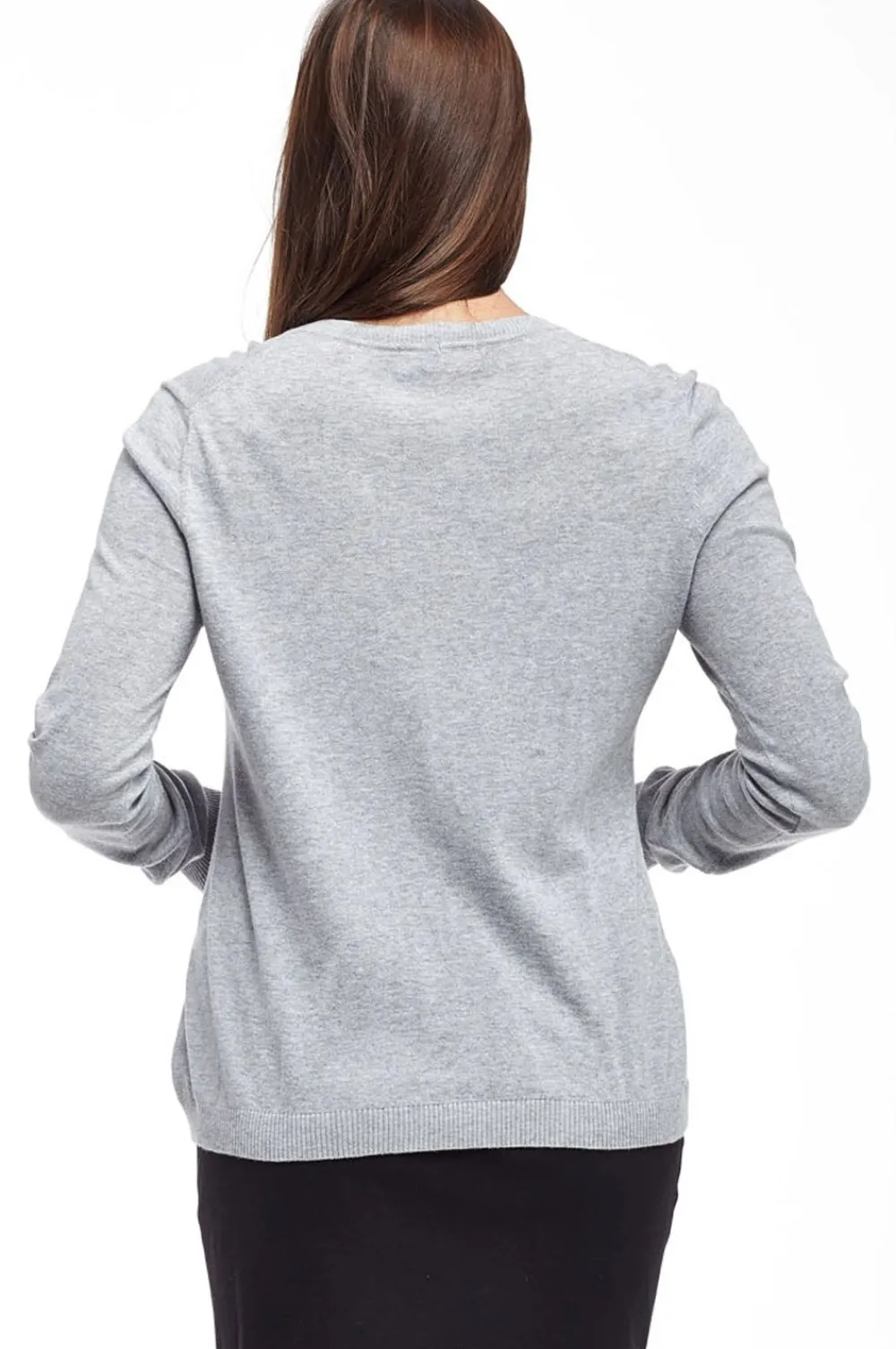 La Cera™ Cardigan De Manga Larga Con Bolsillos La Cera - Talla Grande