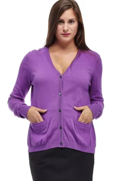 La Cera™ Cardigan De Manga Larga Con Bolsillos La Cera