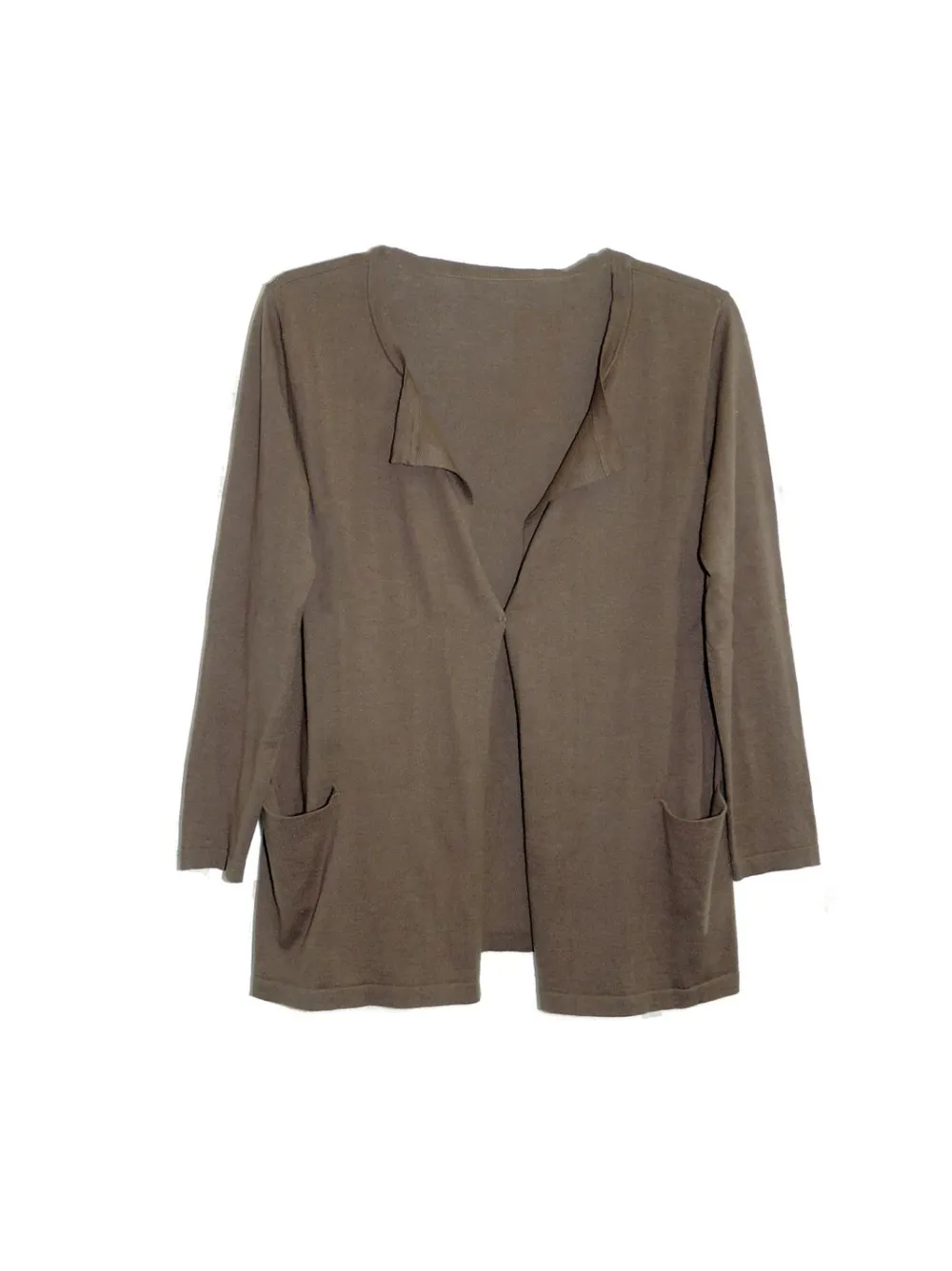 La Cera™ Cardigan Tipo Cascada De Manga Larga La Cera Talla Grande