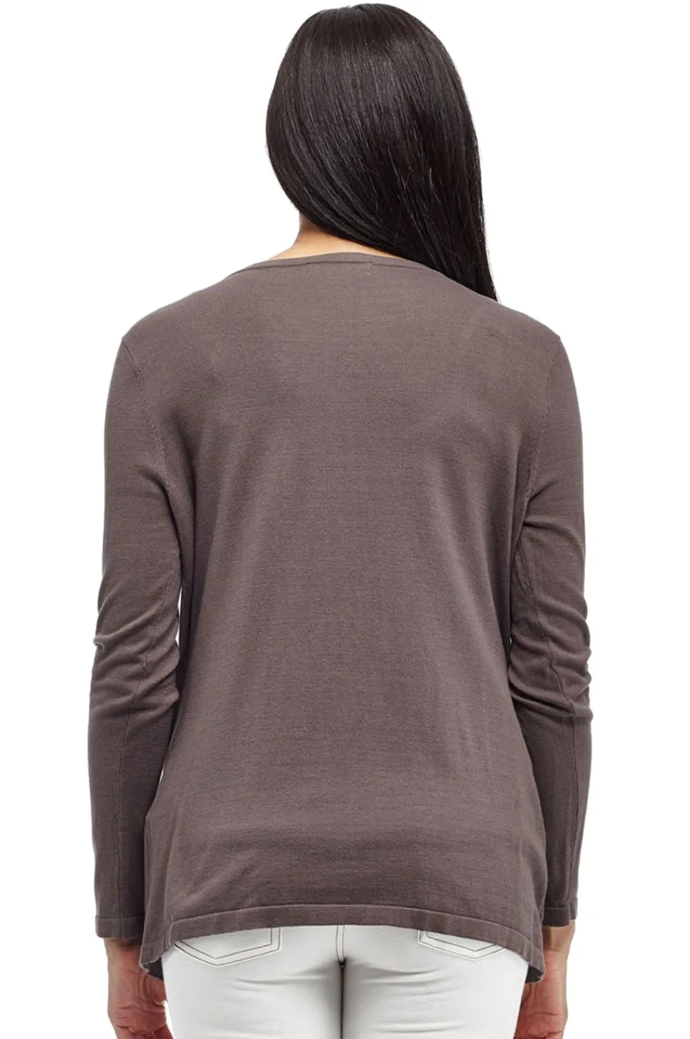 La Cera™ Cardigan Tipo Cascada De Manga Larga La Cera Talla Grande