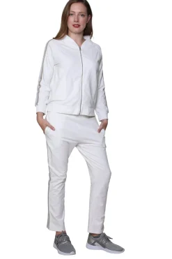 La Cera™ Chaqueta Con Cremallera De Felpa Francesa De Talla Grande