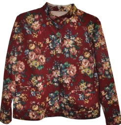 La Cera™ Chaqueta Con Print De Flores Burdeos