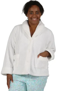 La Cera™ Chaqueta De Cama De Forro Polar De Panal De Talla Grande
