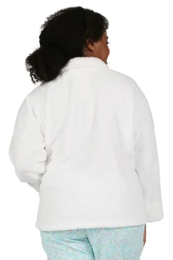 La Cera™ Chaqueta De Cama De Forro Polar De Panal De Talla Grande