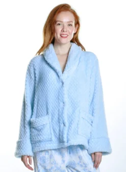 La Cera™ Chaqueta De Cama De Forro Polar De Panal De Talla Grande