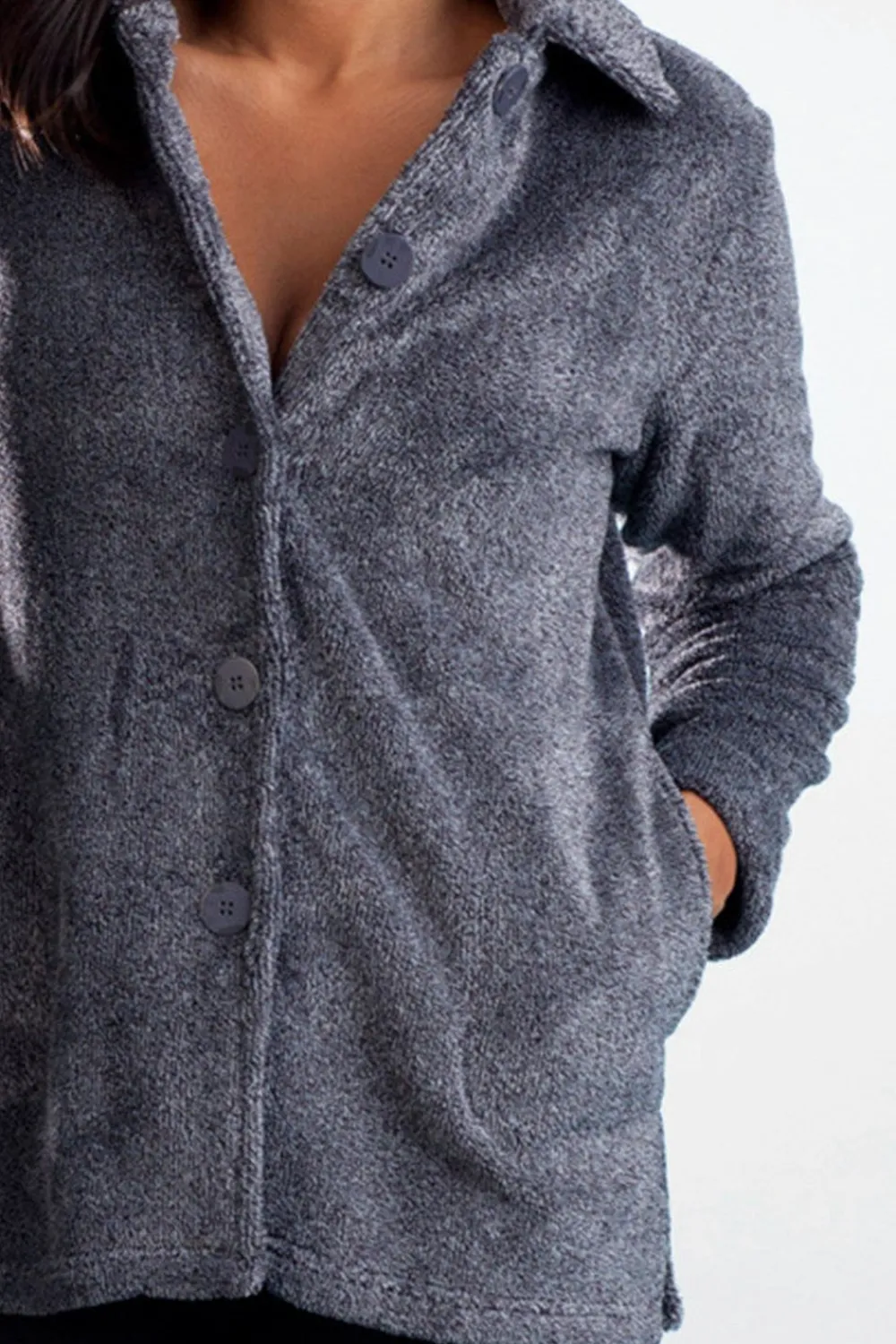 La Cera™ Chaqueta De Cama De Forro Polar Jaspeado La Cera