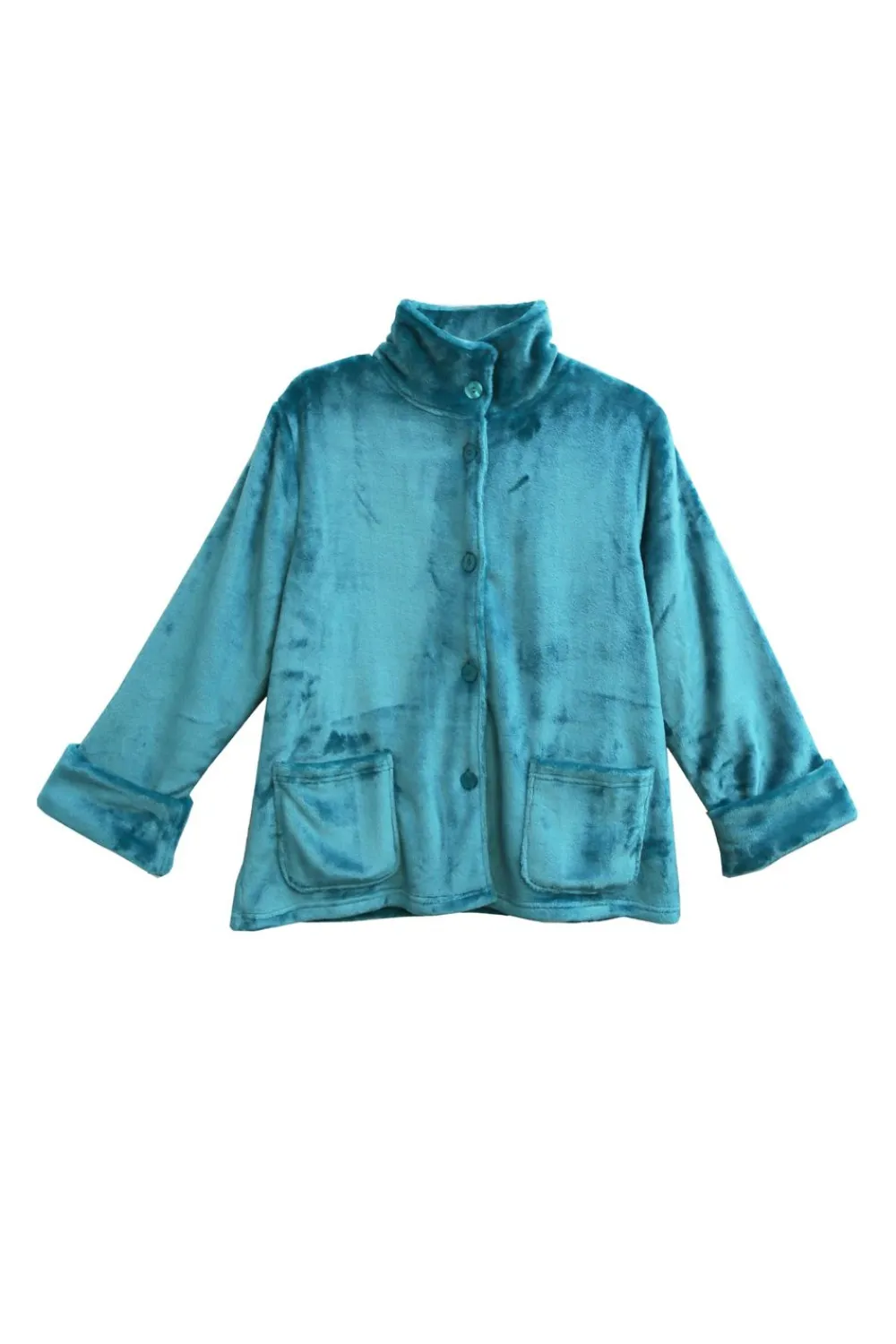 La Cera™ Chaqueta De Cama Roja De Felpa Talla Grande La Cera