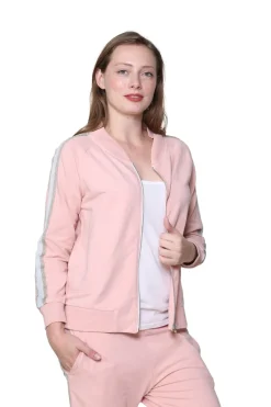 La Cera™ Chaqueta De Felpa Francesa Con Cremallera