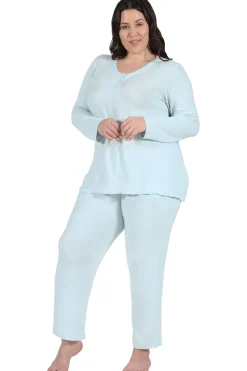 La Cera™ Conjunto De Pijama Con Broche A Presion De Talla Grande De The Comfort