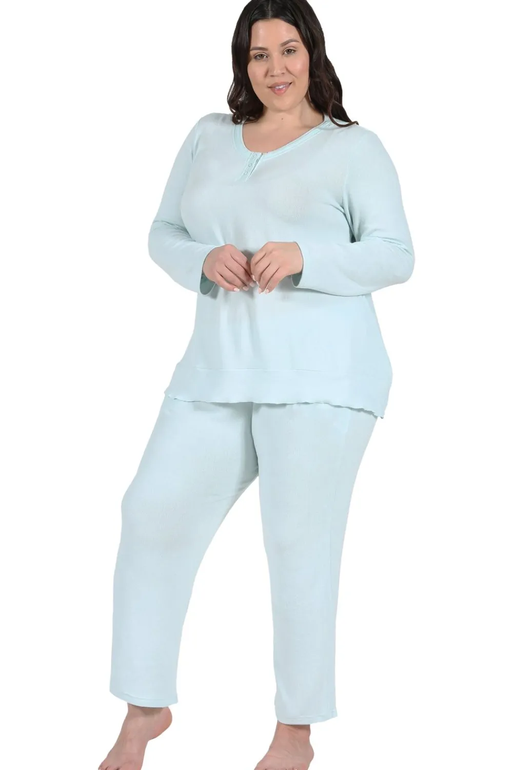 La Cera™ Conjunto De Pijama Con Broche A Presion De Talla Grande De The Comfort