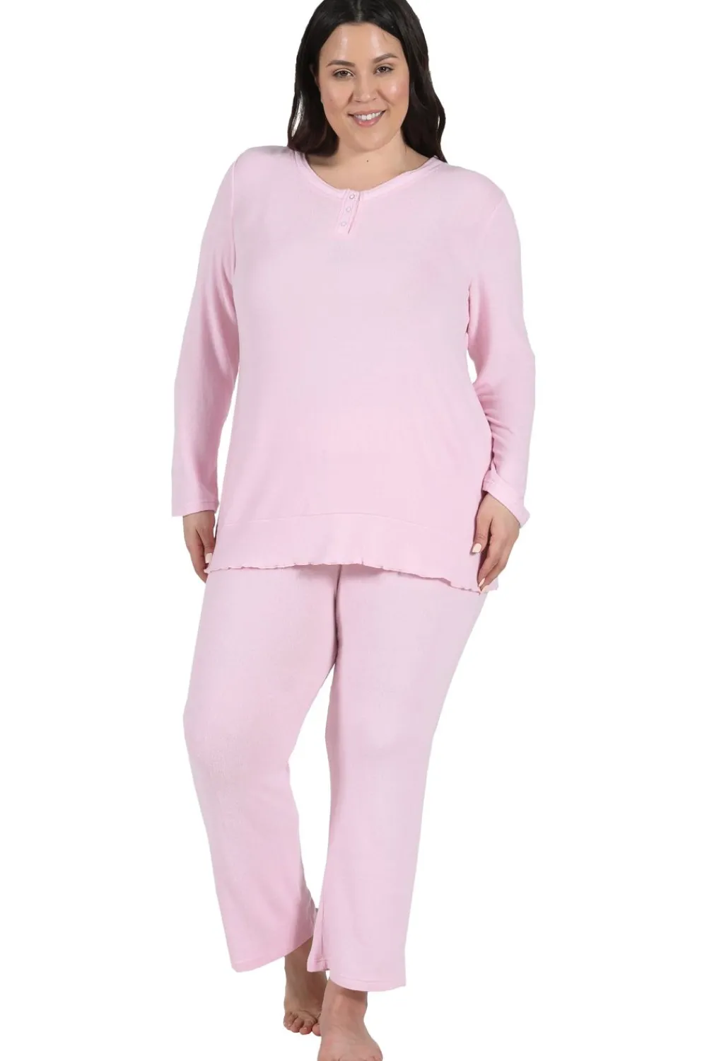 La Cera™ Conjunto De Pijama Con Broche A Presion De Talla Grande De The Comfort