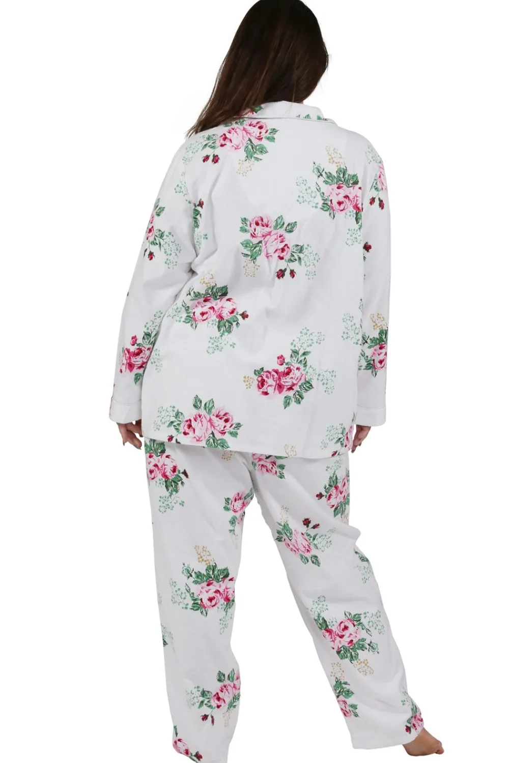 La Cera™ Conjunto De Pijama Con Estampado De Franela De Talla Grande