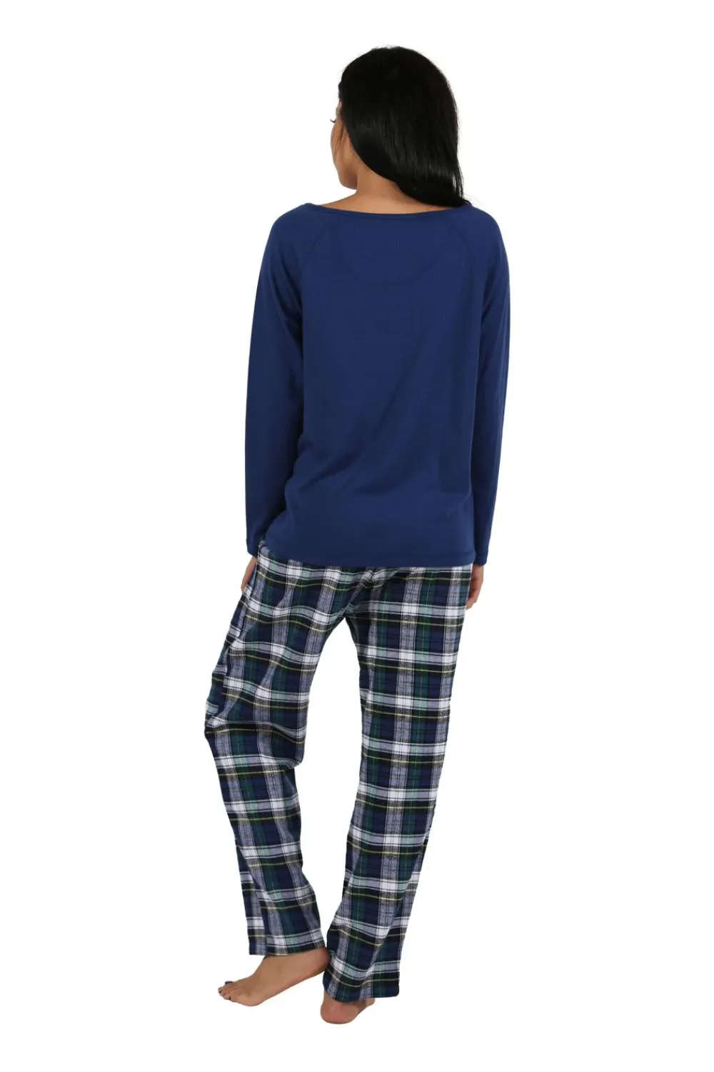 La Cera™ Conjunto De Pijama Con Top De Punto De Algodon Y Franela