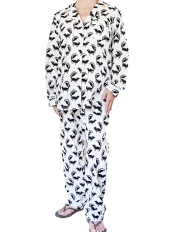 La Cera™ Conjunto De Pijama De Franela Whimsical Skunk