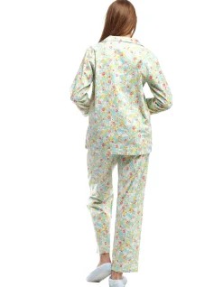La Cera™ Conjunto De Pijama De Franela Floral De Manga Larga De La Cera
