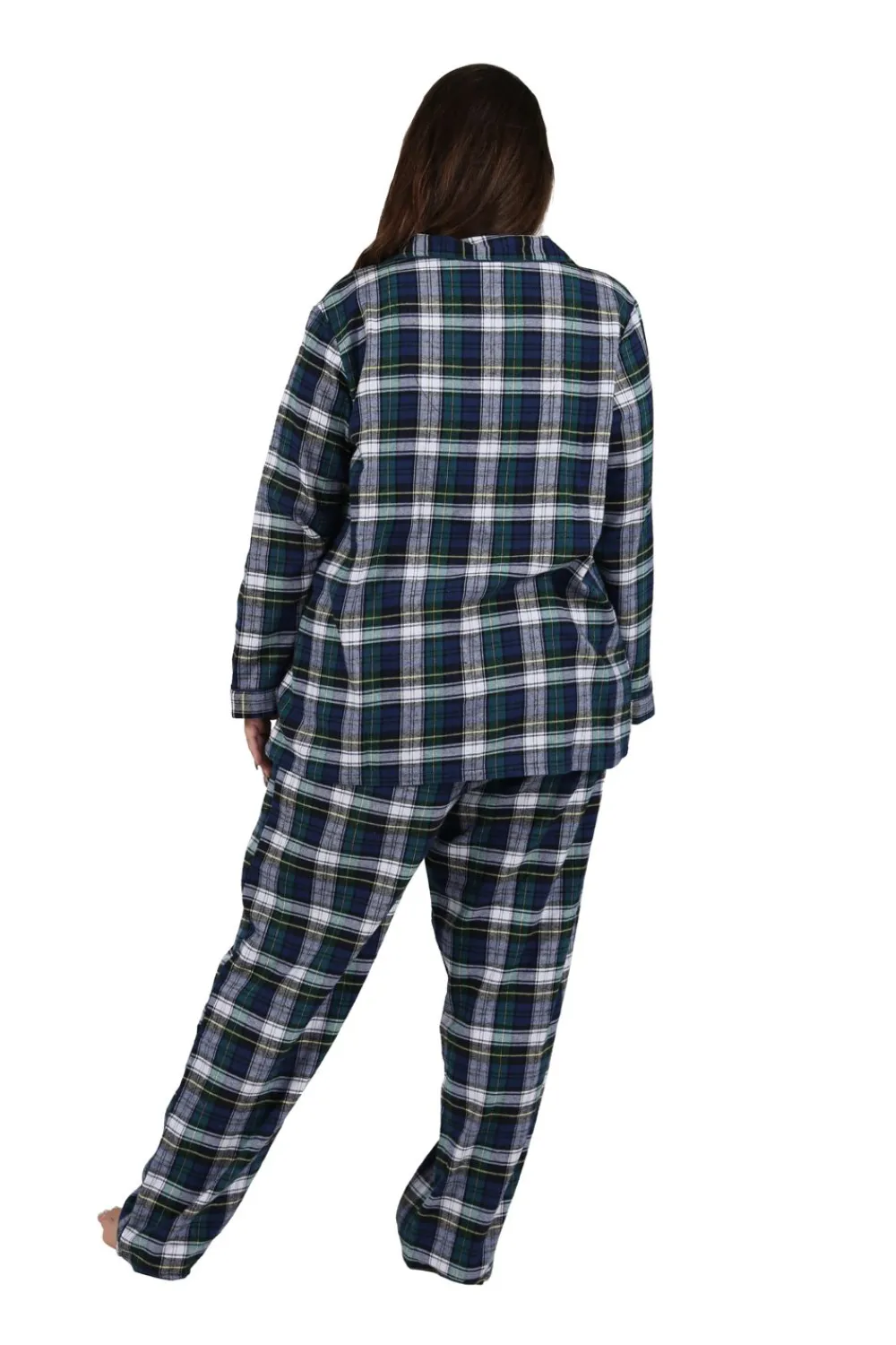 La Cera™ Conjunto De Pijama De Franela A Cuadros Tenido En Hilo De Algodon 100