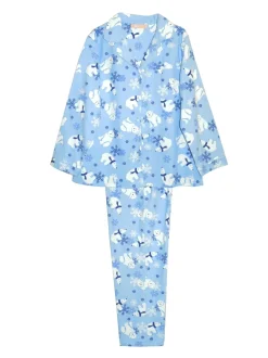 La Cera™ Conjunto De Pijama De Franela Con Oso Polar De Talla Grande
