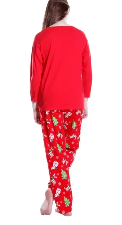 La Cera™ Conjunto De Pijama De Franela Con Estampado Navideno De La Cera